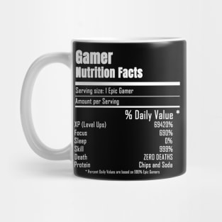 gamer nutrition facts Mug